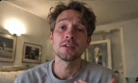 Someone rehearsing for a board update at home