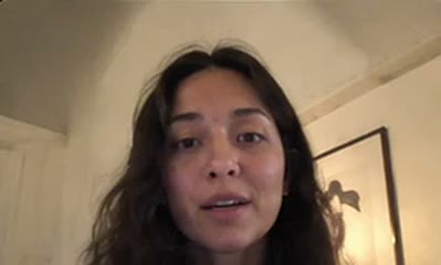 Someone rehearsing for a tedx talk at home